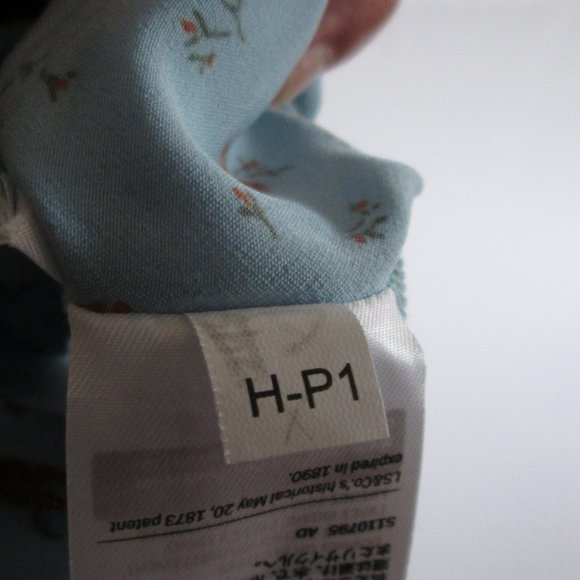 Levi's Womens Blue w\ Red Floral Print Long Sleeve Jasper Blouse Size M … - Picture 5 of 7